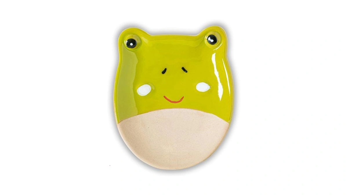 Frog Shaped Spoon Rest Ceramic Spoon Holder For Stove And