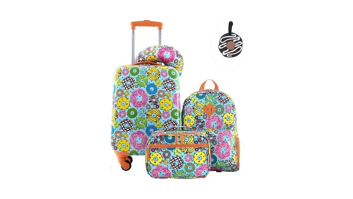 Travelers Club 5 Piece Kids' Luggage Set, Donut