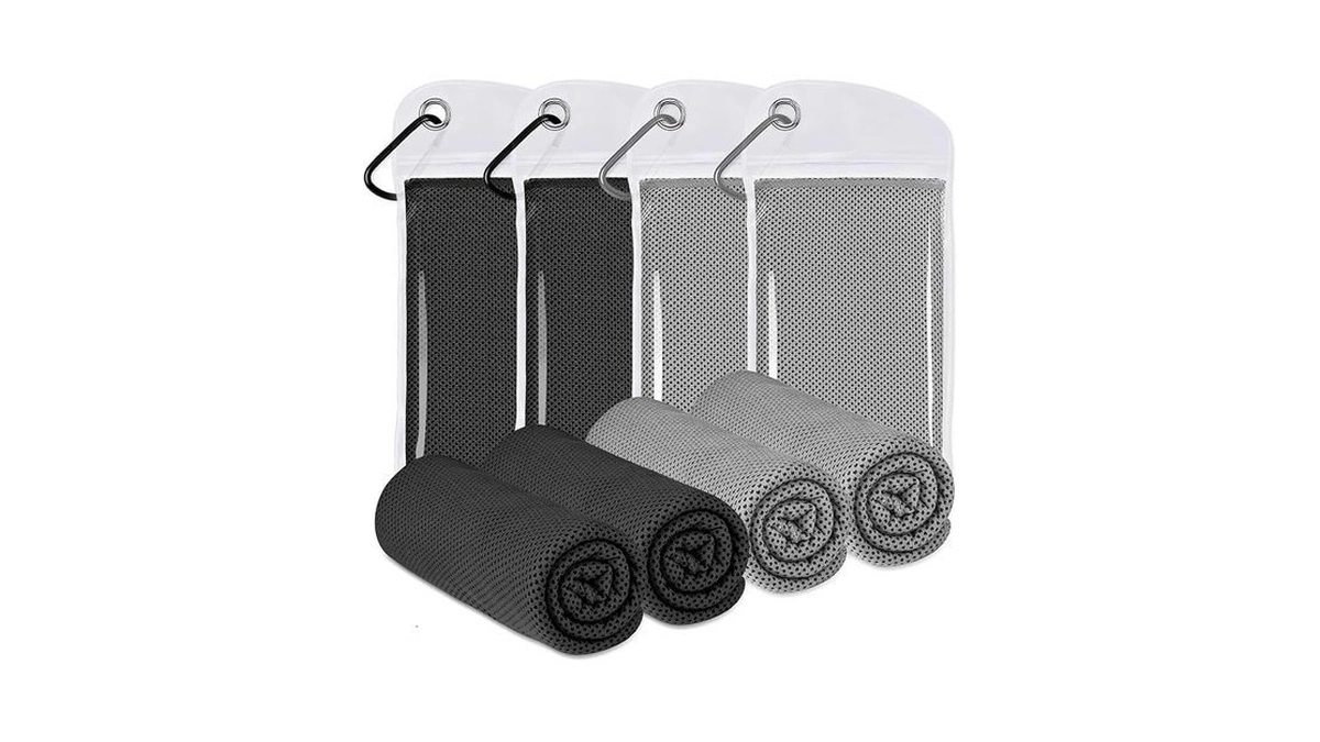 Lslcqw 4 Pack Cooling Towels (40"x12"), Cooling Towels For Neck