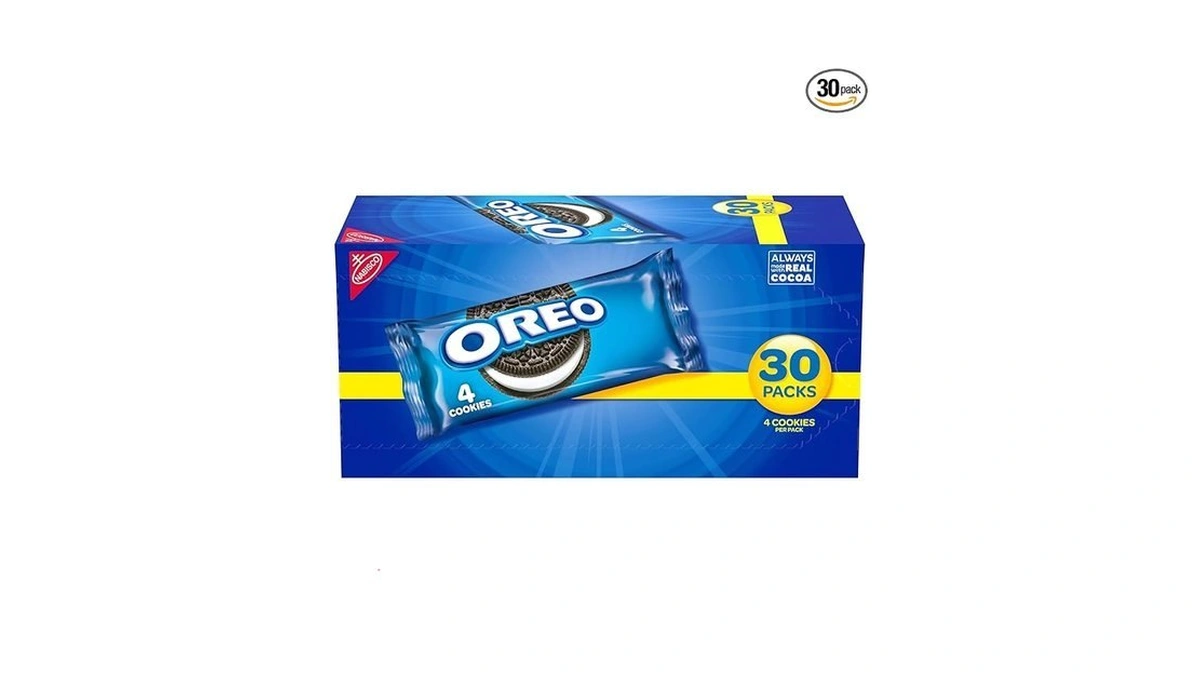 Oreo Chocolate Sandwich Cookies, 30 Snack Packs (4 Cookies Per