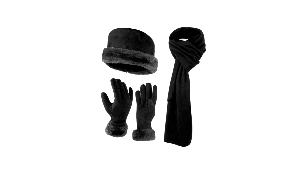 Boxed-gifts Women's Warm Fleece Hat Scarf And Glove Matching Set