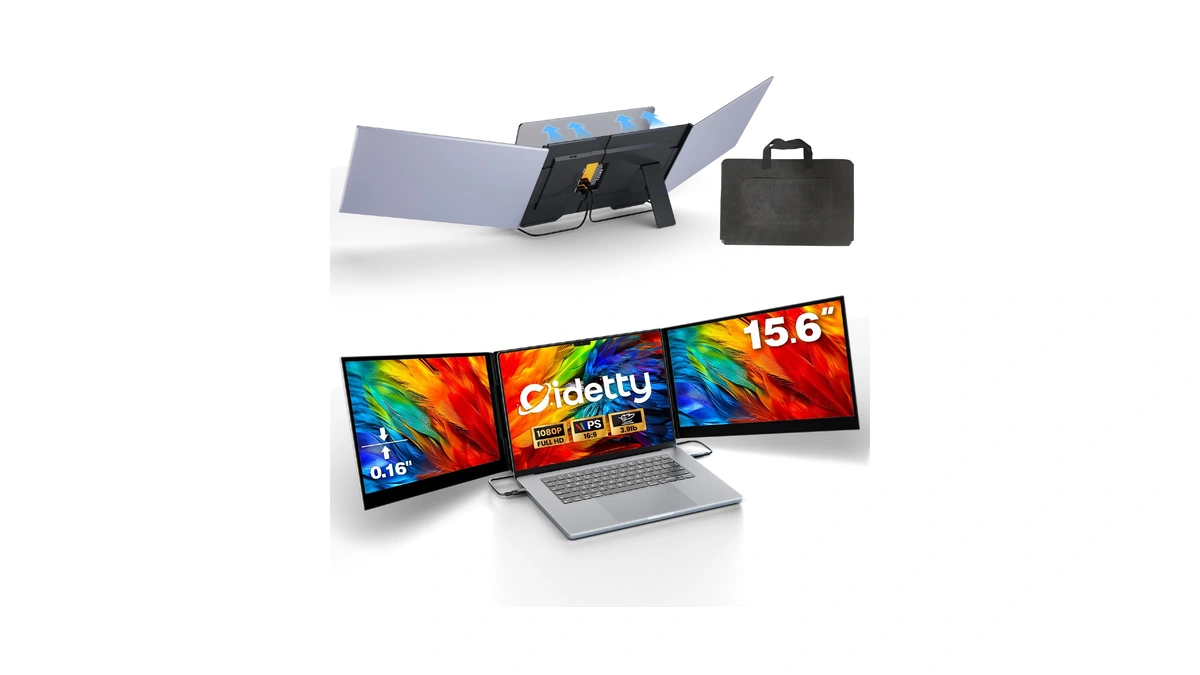 Cidetty New Upgrad Laptop Screen Extender Monitor Portable, Ultra Light