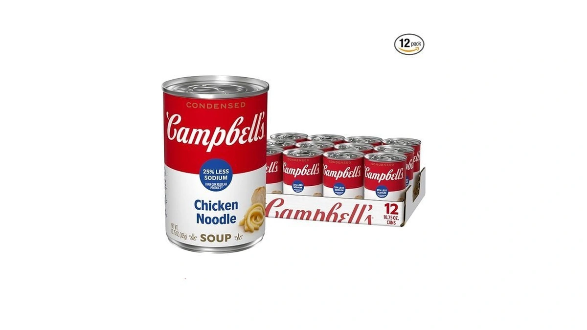 Campbell’s Condensed 25% Less Sodium Chicken Noodle Soup, 10.75 Oz