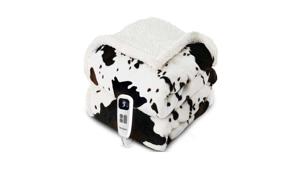 Blunique Heated Blanket Throw Blanket - Fast Heating Electric Blanket,