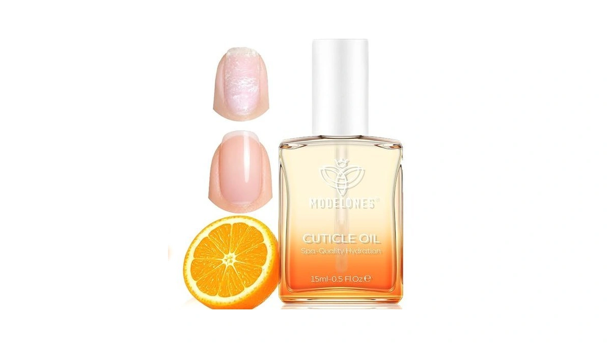 Modelones Nail Strengthener Cuticle Oil For Nails Orange Nail Oil