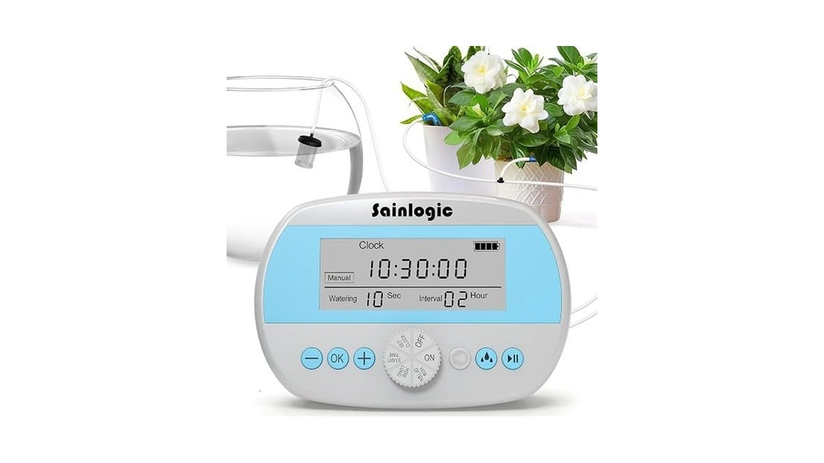 Sainlogic Automatic Plant Waterer For 15 Potted Plants, Self-watering System