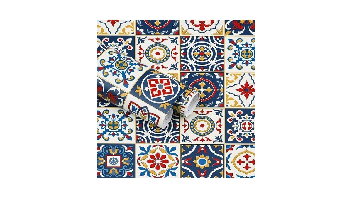 17.7" X118.1"pattern Contact Paper Removable Peel And Stick Wallpaper Colorful