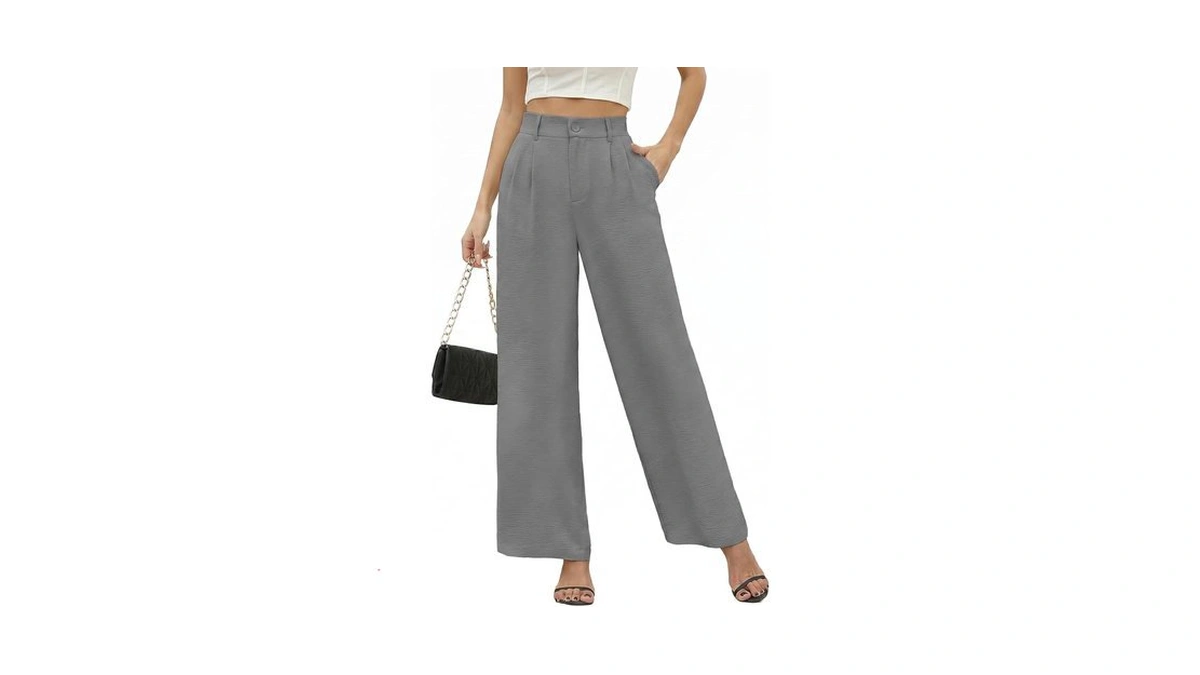 Czyinxian Women's Wide-leg Casual Pants With High Elastic Waisted In