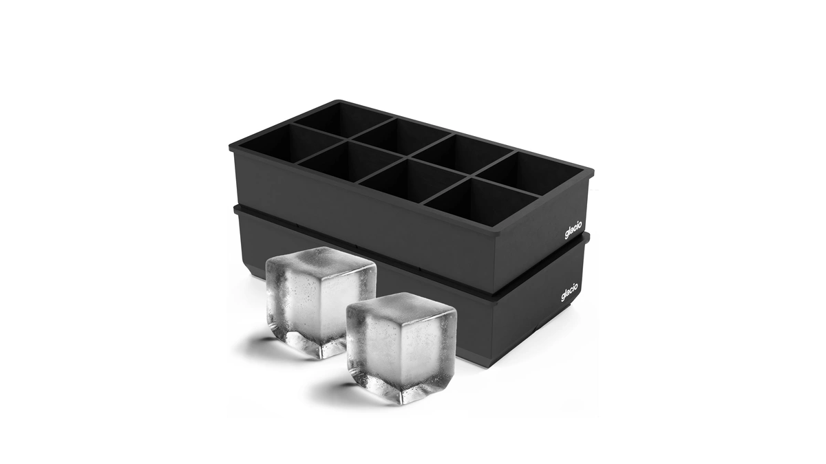 Ice Cube Molds – 2-pack Silicone Trays For 8 Large