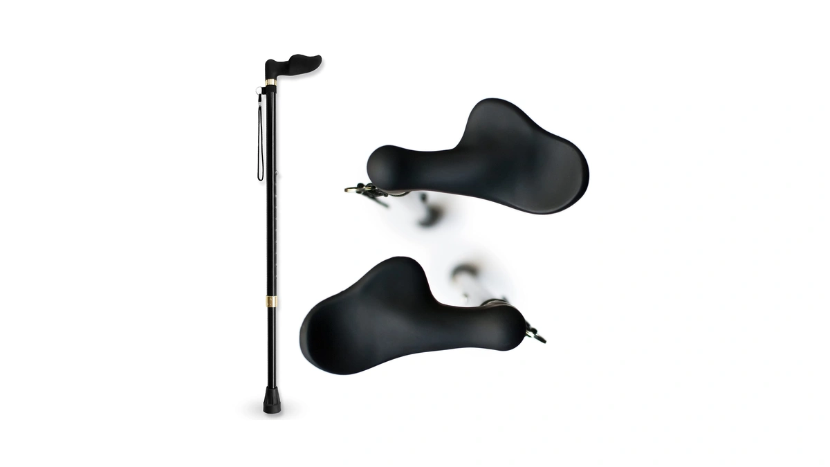 Rms Right Hand Walking Cane With Palm Grip Orthopedic Handle