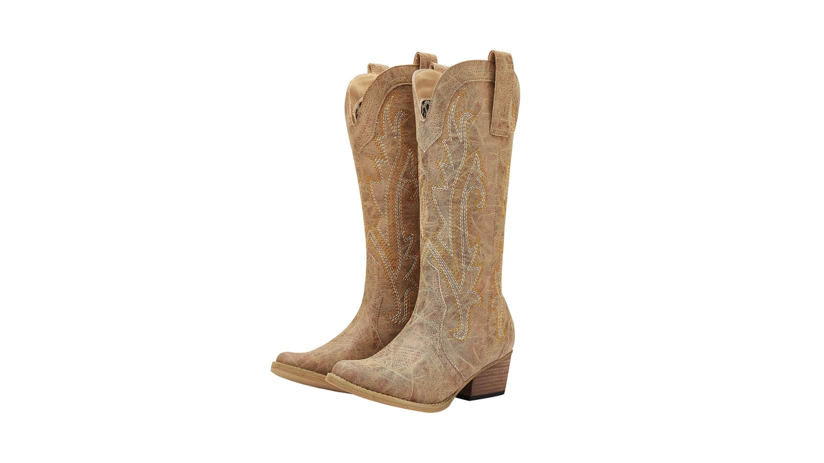 Hisea Rollda Cowboy Boots For Women, Cowgirl Boots, Comfortable Western
