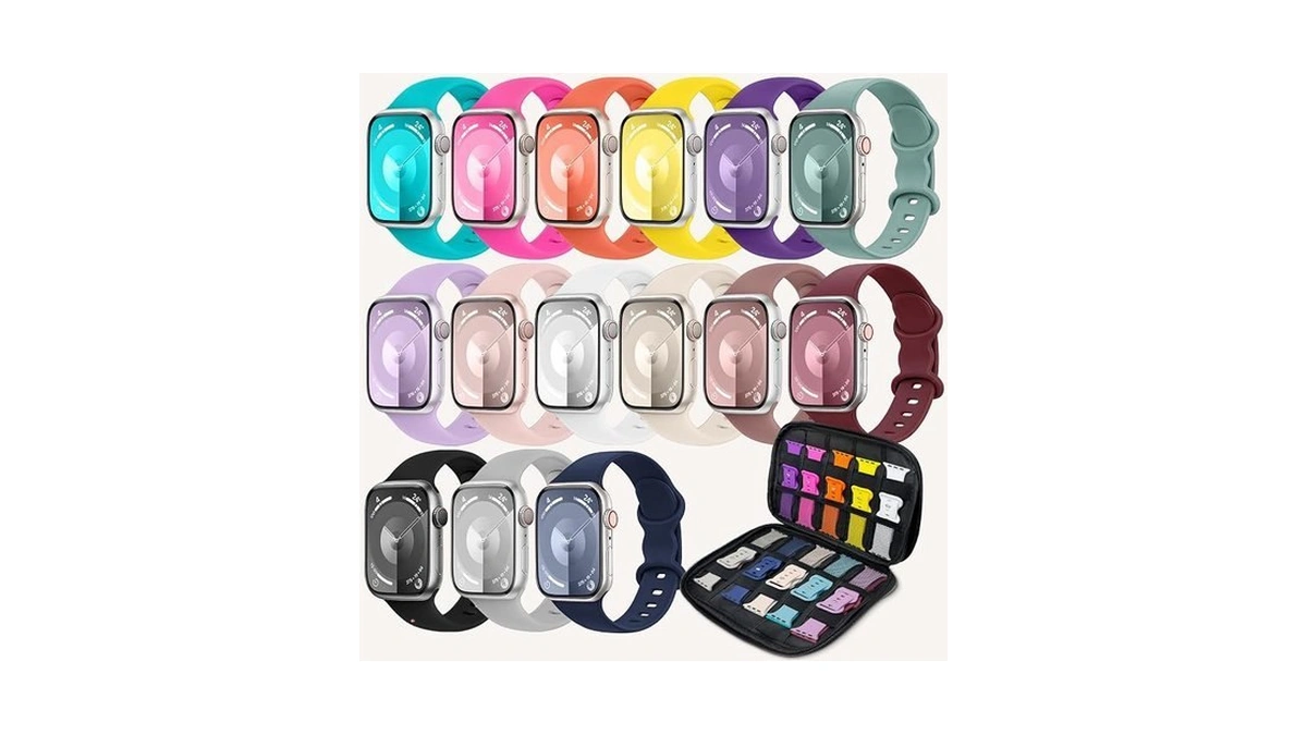 15 Pack Sport Bands With Storage Case Compatible For Apple