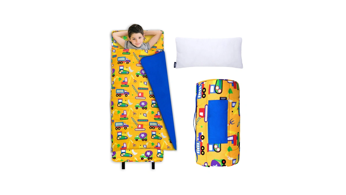 Wildkin Kids Nap Mat With Pillow For Boys – Soft