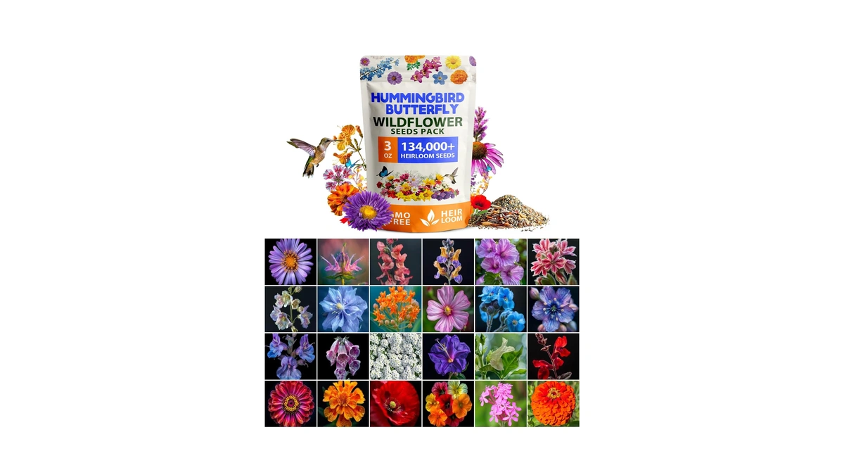 Home Grown Premium Wildflower Seeds Bulk Mix | 134,000+ Non-gmo