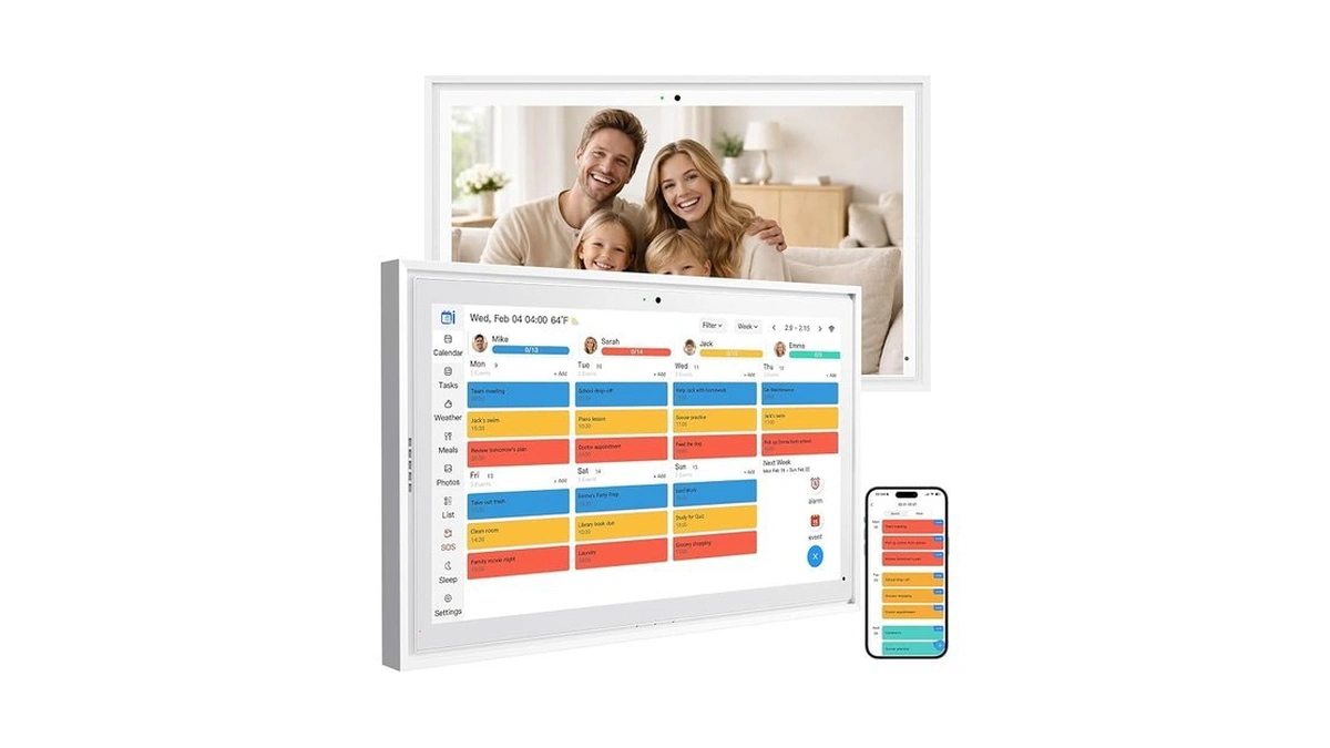 15.6 Inch Digital Calendar Touchscreen, Smart Family Electronic Calendar &