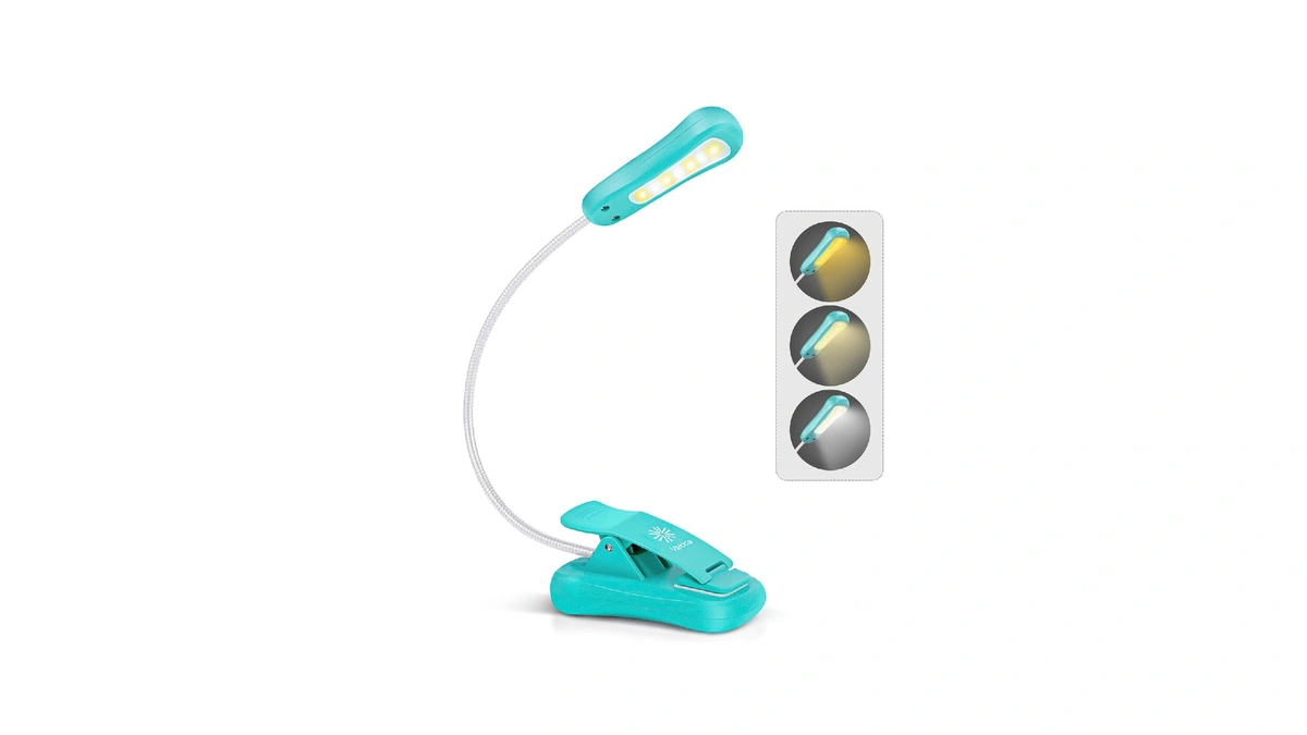 Vekkia Rechargeable Book Light For Reading In Bed, 3 Color