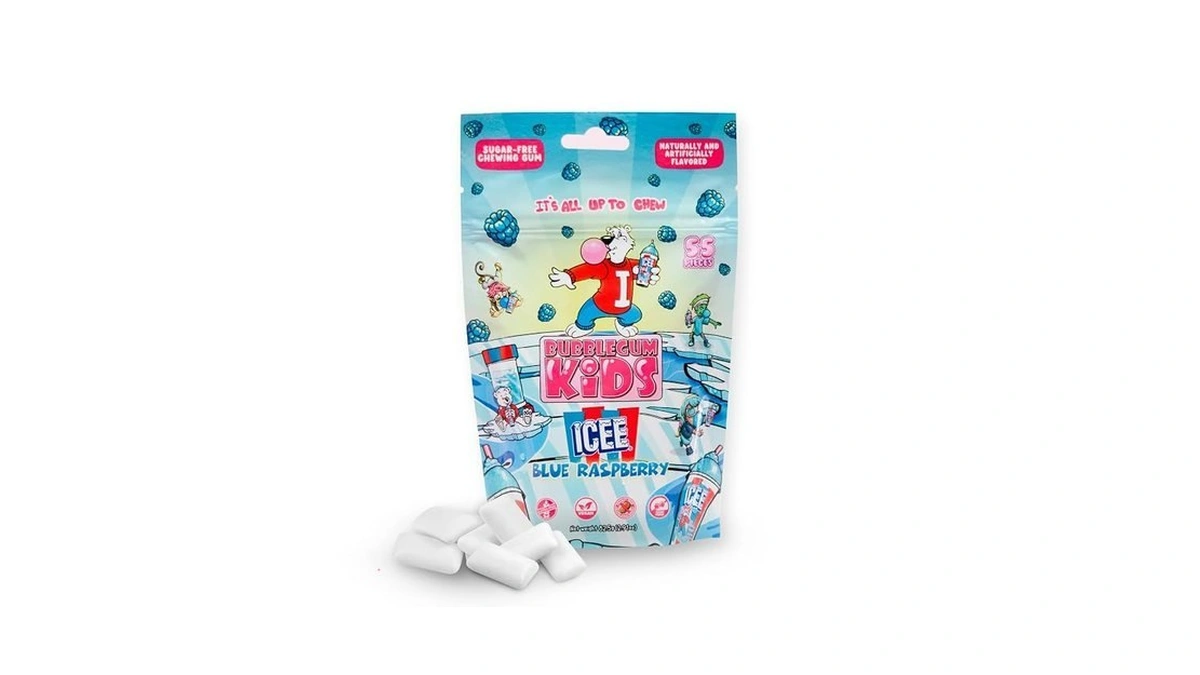 Icee Blue Raspberry Sugar Free Gum By Bubblegum Kids |