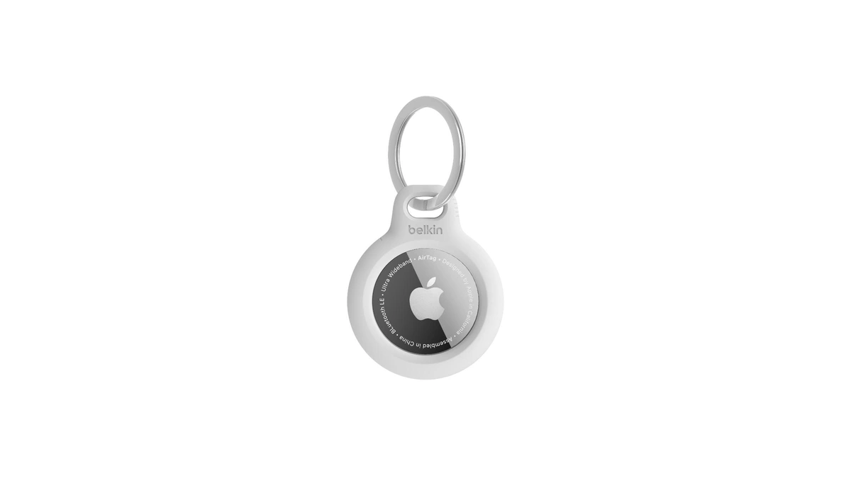 Belkin Apple Airtag Secure Holder With Key Ring - Durable,