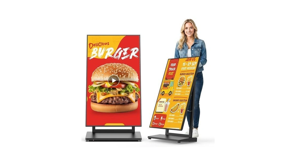 Sioxcfz 43-inch Mobile Digital Signage Display, Android 11 Indoor Anti-glare