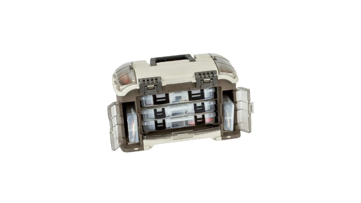 Plano Elite Series Ultimate Angled Tackle System, Graphite & Sandstone,