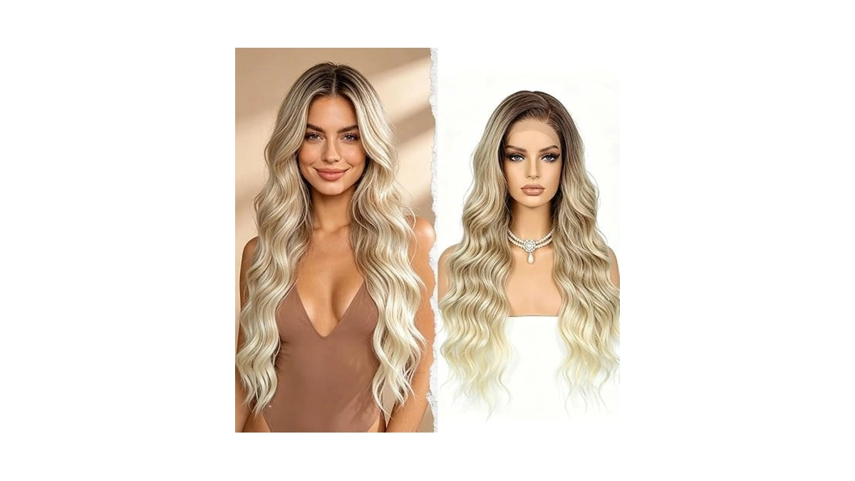 13x6 Hd Transparent Lace Front Wig 26 Inch Ombre Blonde