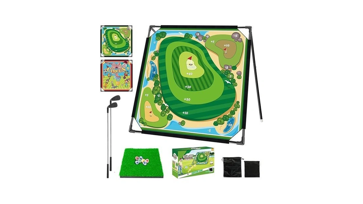 Golf Chipping Outdoor Game, 71'' X 71'' Portable Battle Golf
