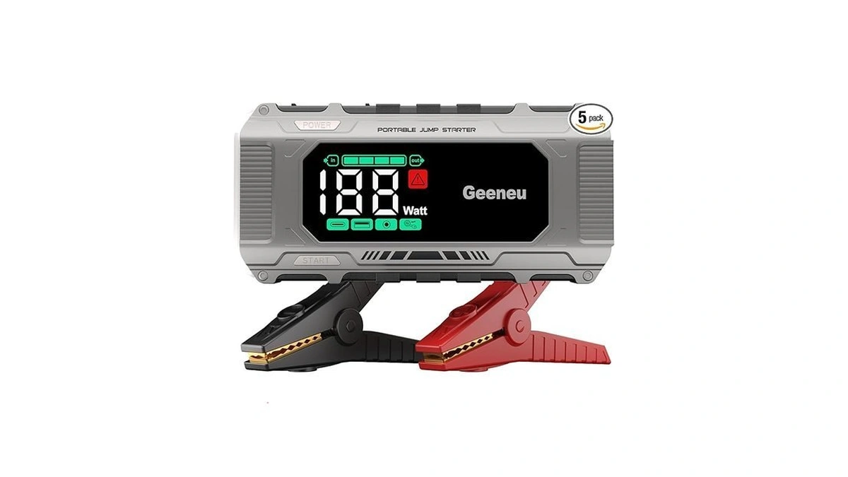 Geeneu Battery Jumper Starter Portable 6000a Car Jump Starter, 12v