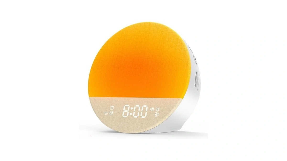 Alarm Clock Sound Machine Sleeping, Sunrise Digital Alarm Clocks Bedrooms,