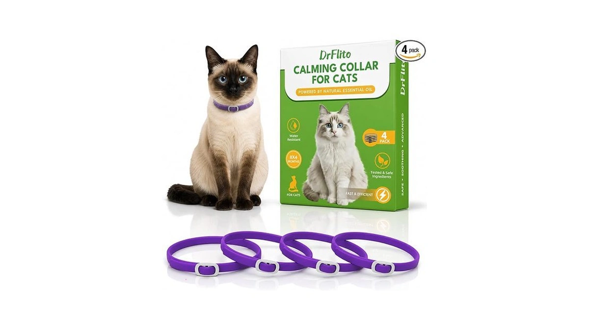 4 Pack Calming Collar For Cats, Natural Pheromone Cat Calming