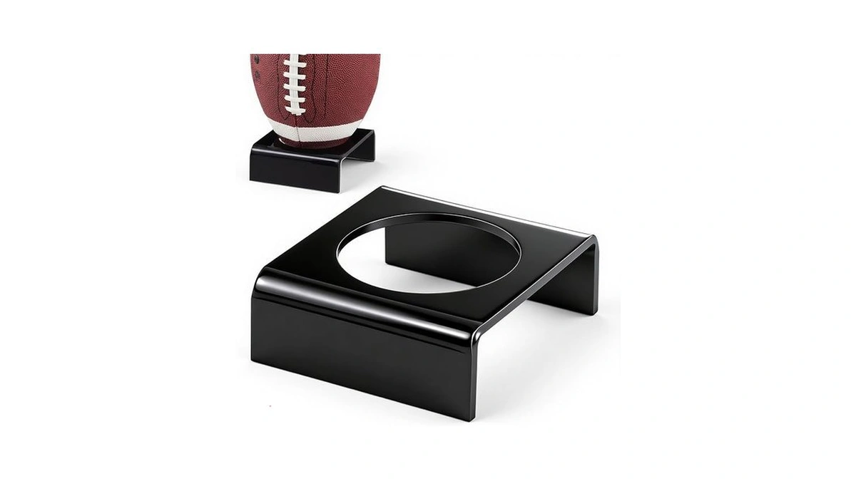 Novabright Acrylic Football Stand Holder Black Football Display Stand Rugby