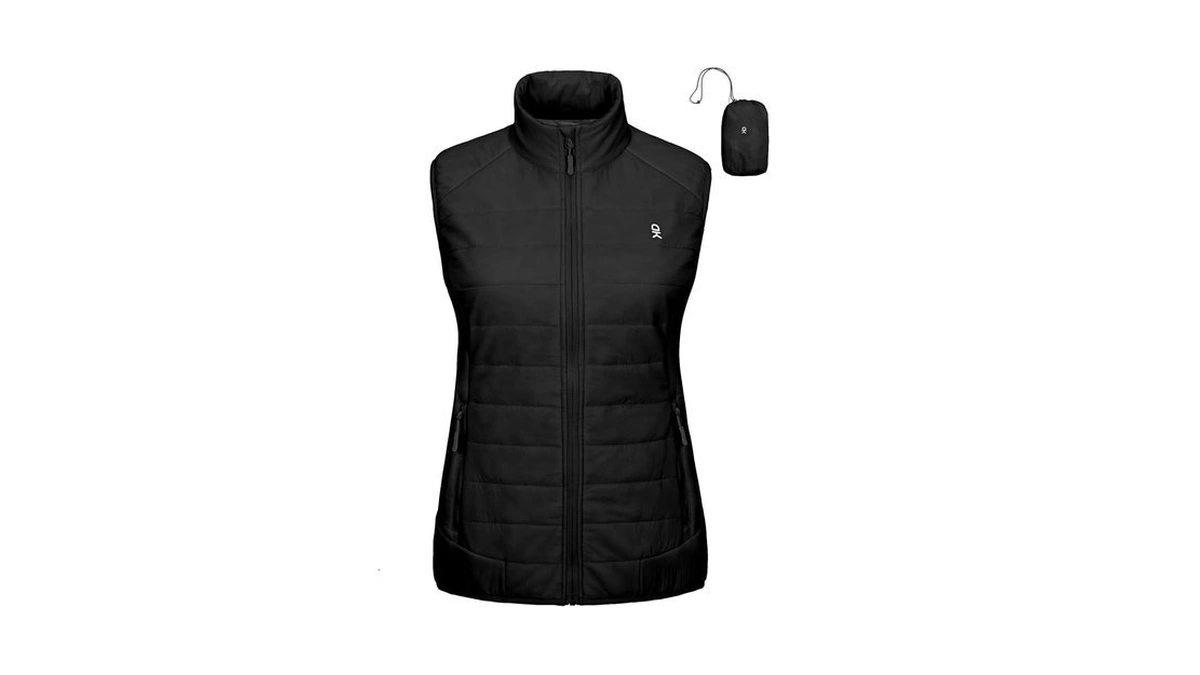 Little Donkey Andy Women's Lightweight Warm Puffer Vest Fleece Lined