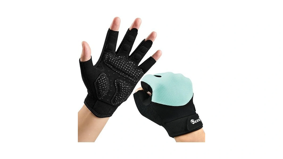 Seektop Breathable Workout Gloves For Women & Men, Thick Padded