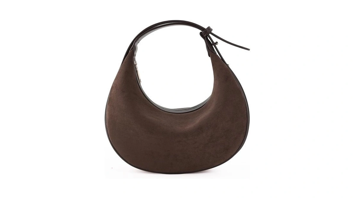 Deskimdo Suede Crossbody Bag For Women, Crescent Shoulder Bag Trendy
