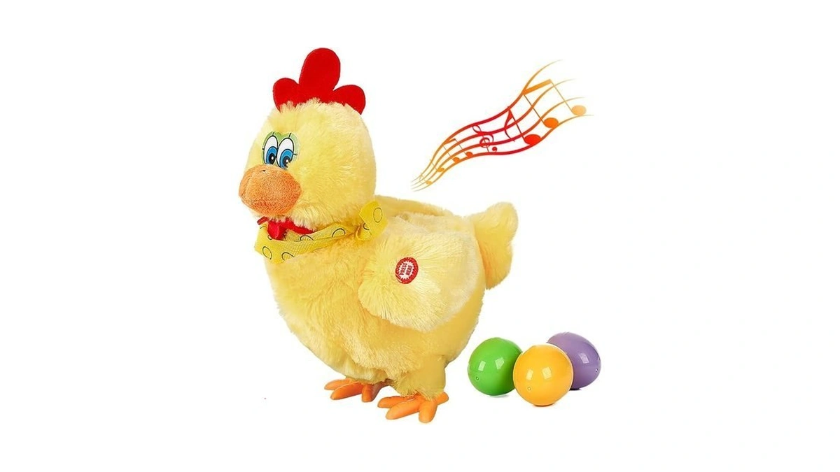 Aosuyou Easter Toys Chicken Laying Egg Electric Plush Crazy Chicken