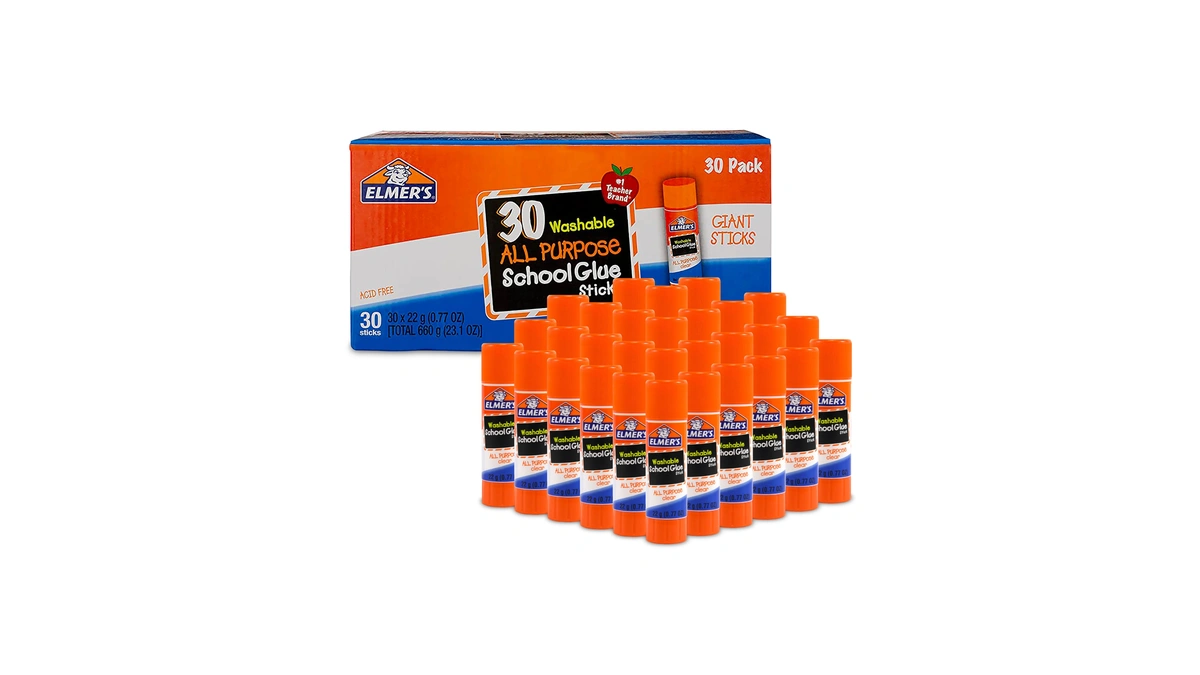 Elmer's All Purpose School Glue Sticks, Washable, 22 Grams, 30
