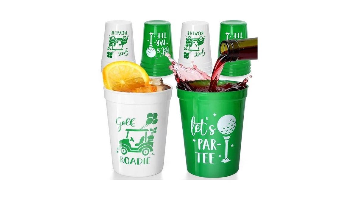 Golf Party Decorations Cups Let's Par-tee Bachelorette Party Plastic Cups
