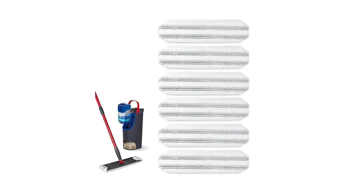 Vosante High‑friction Pp Fiber Flat Mop Pads — Velcro Snap‑on