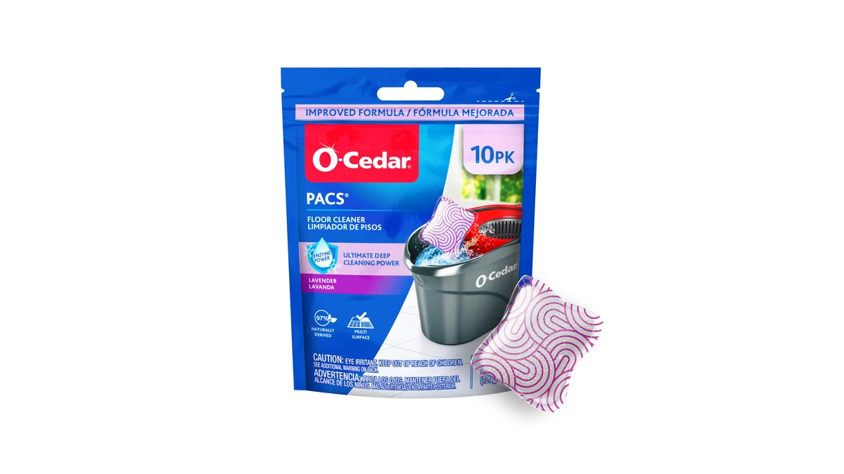O-cedar Pacs Hard Floor Cleaner, Lavender Scent 10 Count (1-pack)