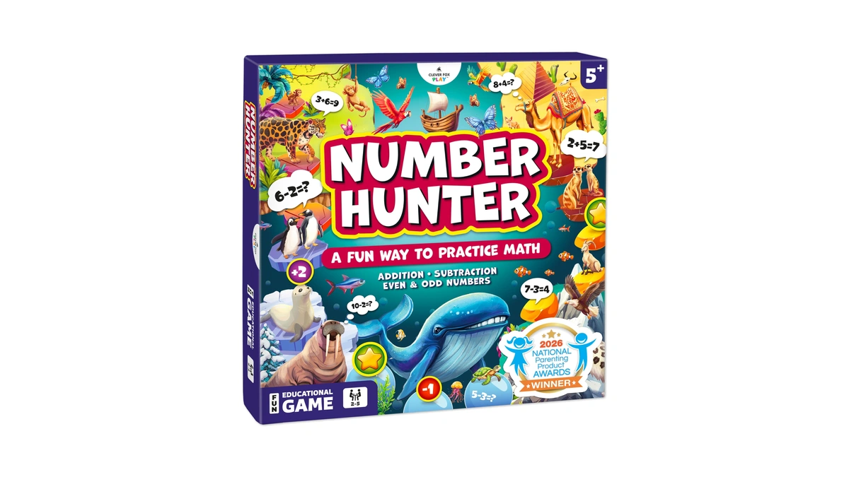 Clever Fox Play Number Hunter Math Board Game β Addition