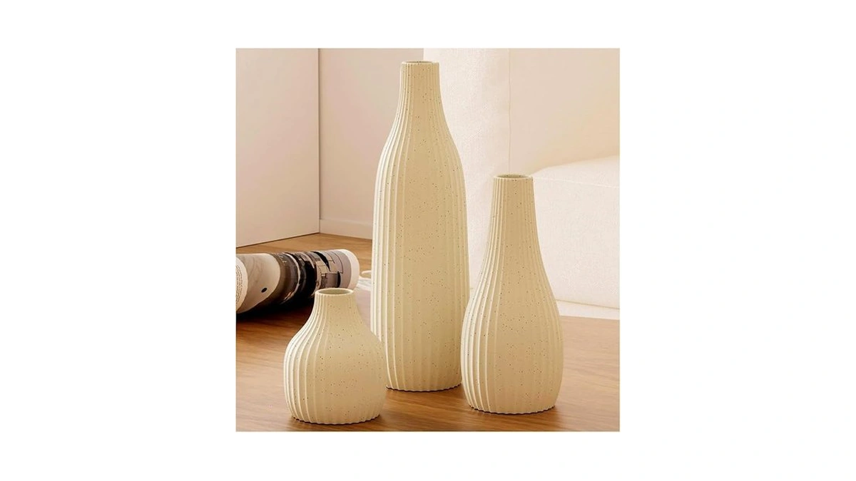 Decorative Flower Vase Set Of 3 - Modern Boho Style