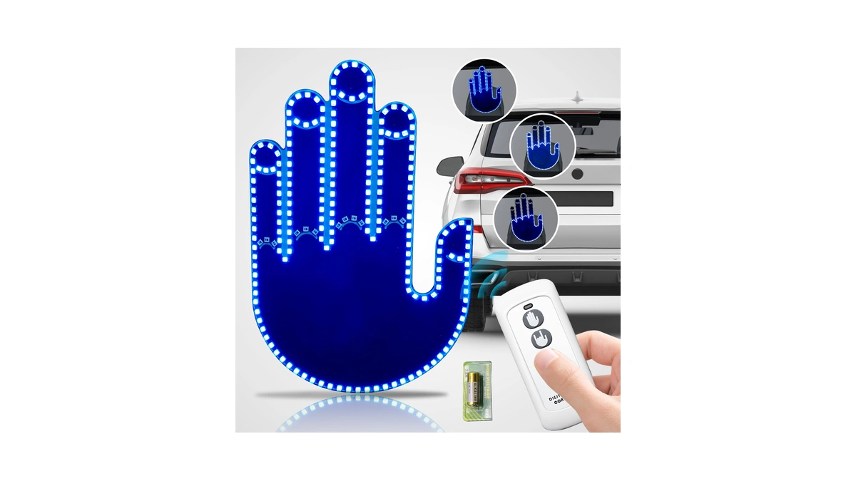 Led Hand Gesture Light With Remote, Glow Hand For Car