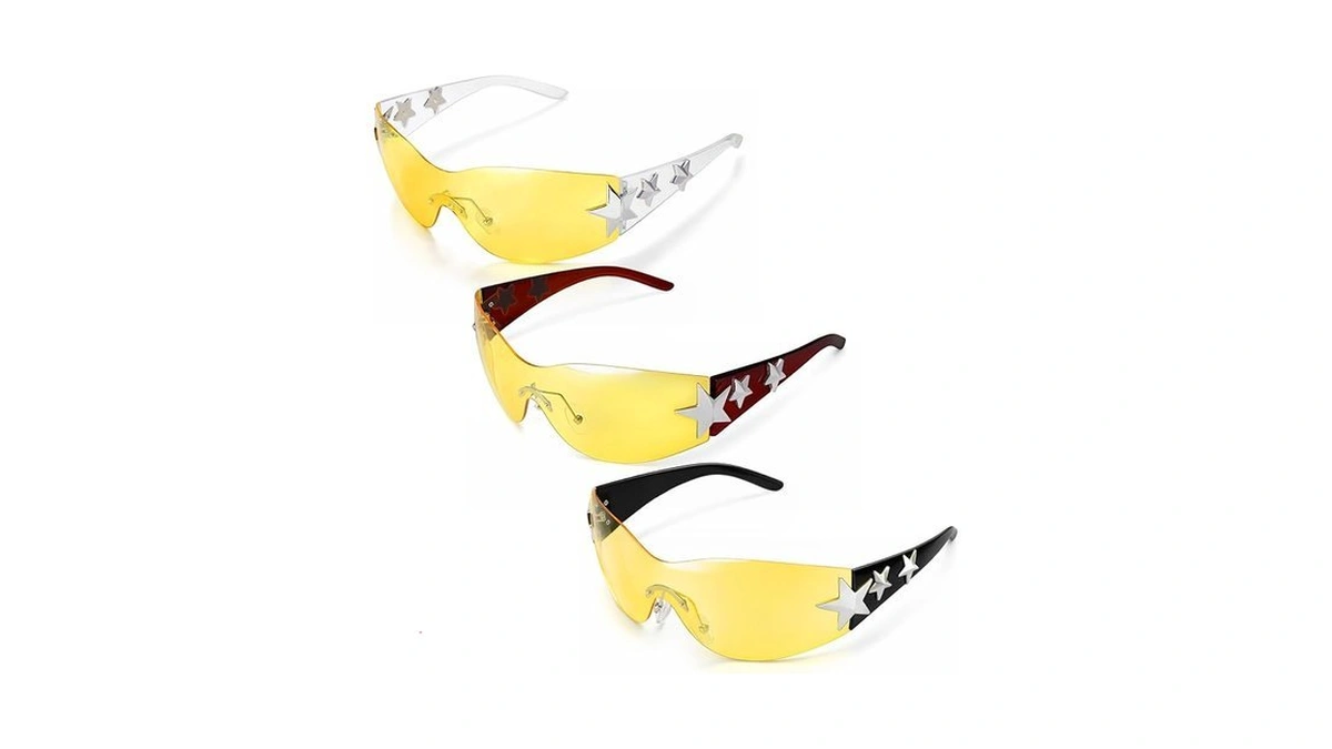 Jatebi 3 Pairs Y2k Night Driving Glasses For Women Men