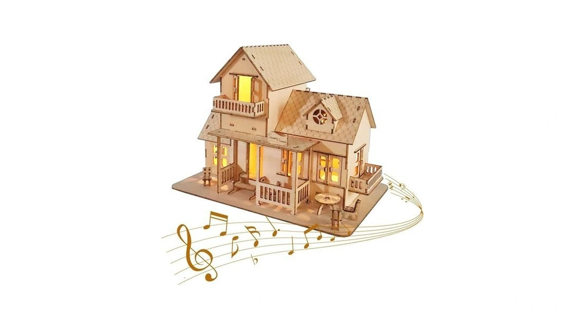 Music Park Wooden 3d Puzzles Sweet Home Model Kits For