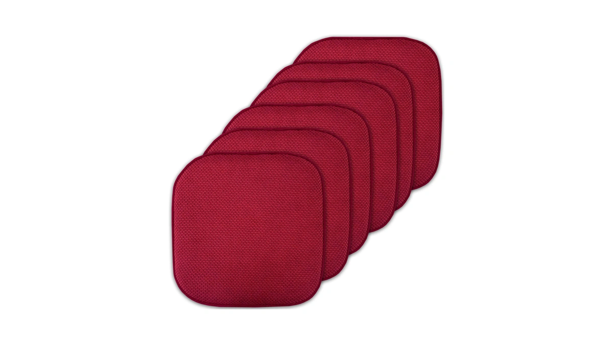 Sweet Home Collection Cushion Memory Foam Chair Pads Honeycomb Nonslip