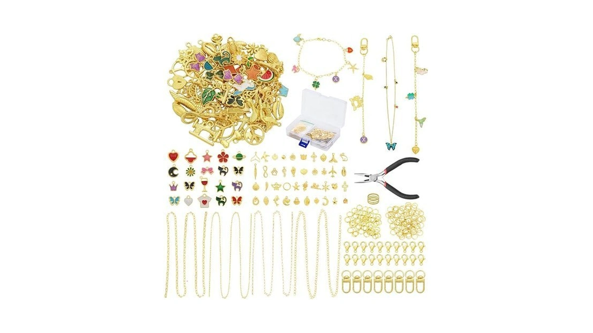 304pcs Charms Keychain Making Kit For Teens & Adults, Complete