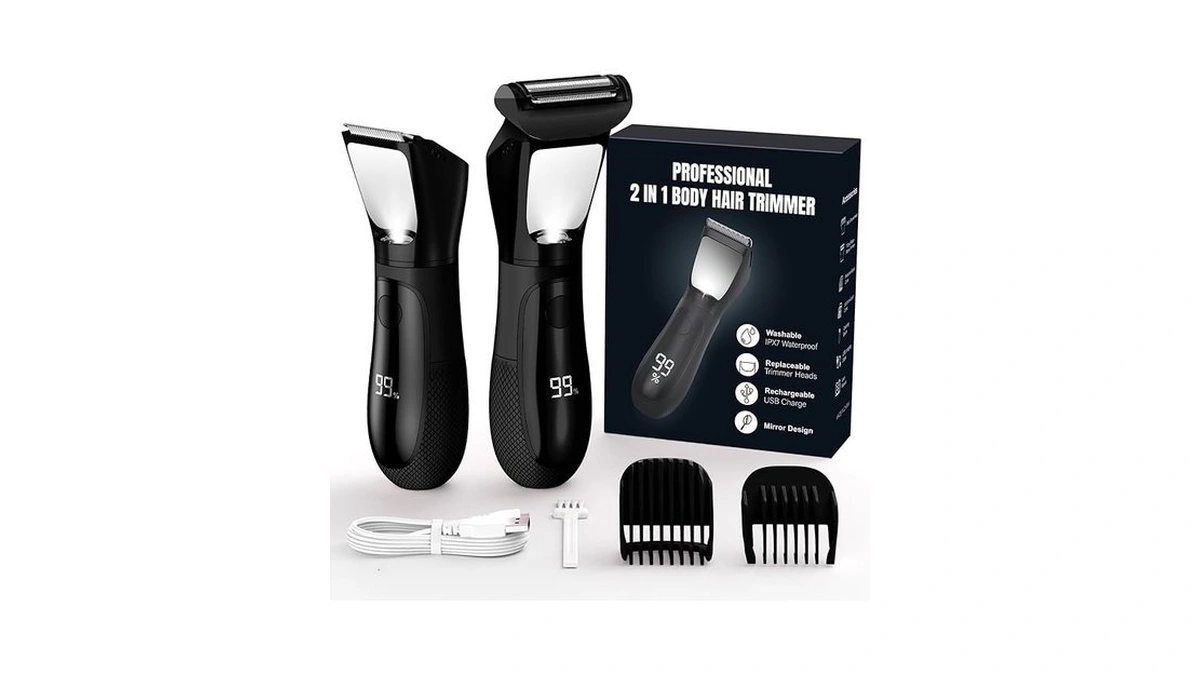 Nipoo Bikini Trimmer For Men, 2 In 1 Electric Razors