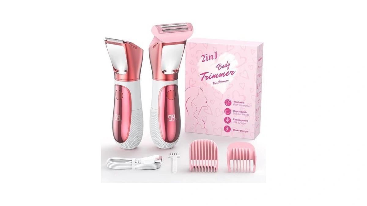 Nipoo Bikini Trimmer For Women, 2 In 1 Electric Razors