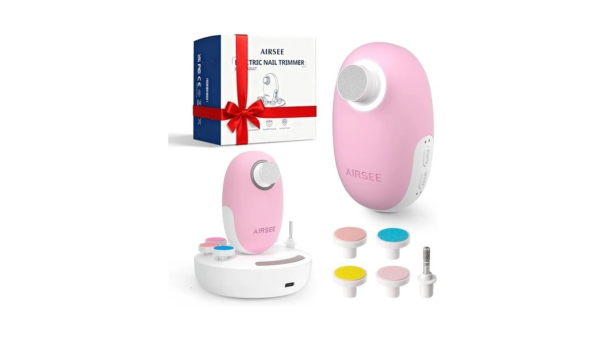 Airsee Premium Newborn Gift, Electric Baby Nail File, Cordless Safe