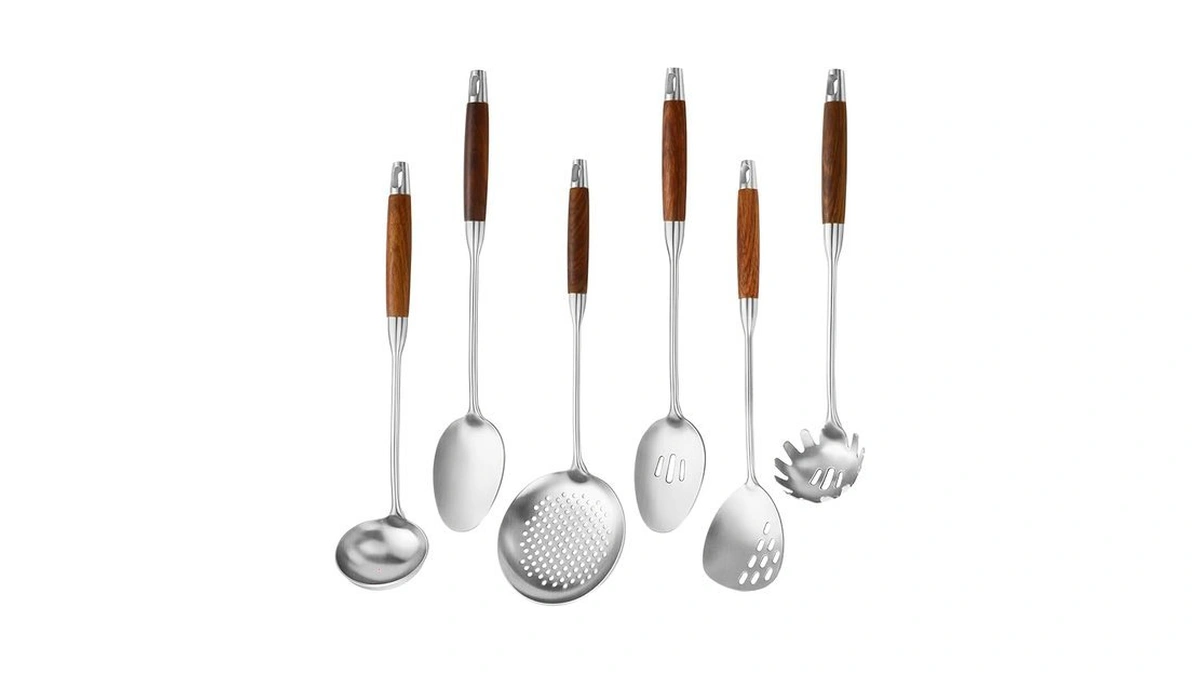 Izurok 18/10 Stainless Steel Kitchen Utensils Set,6 Piece Cooking Utensils