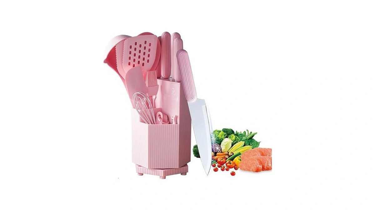 Kitchen Utensils Set,caliamary 19 Pcs Cooking Utensils Set With 360°